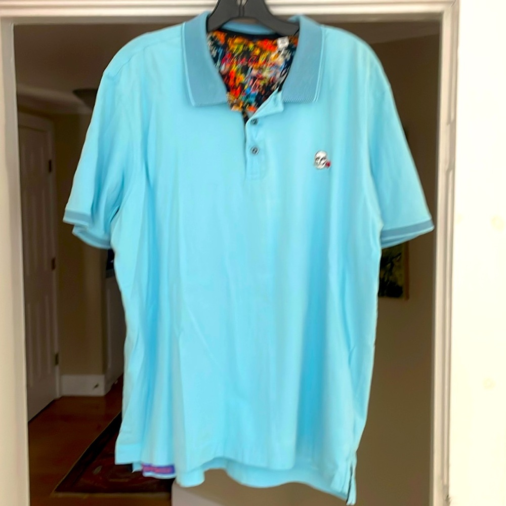 Robert Graham men’s light blue polo size xxl